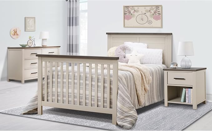 Sorelle Furniture Ashley Crib, Classic 4-in-1 Convertible Pannel Crib, Baby - Image 7
