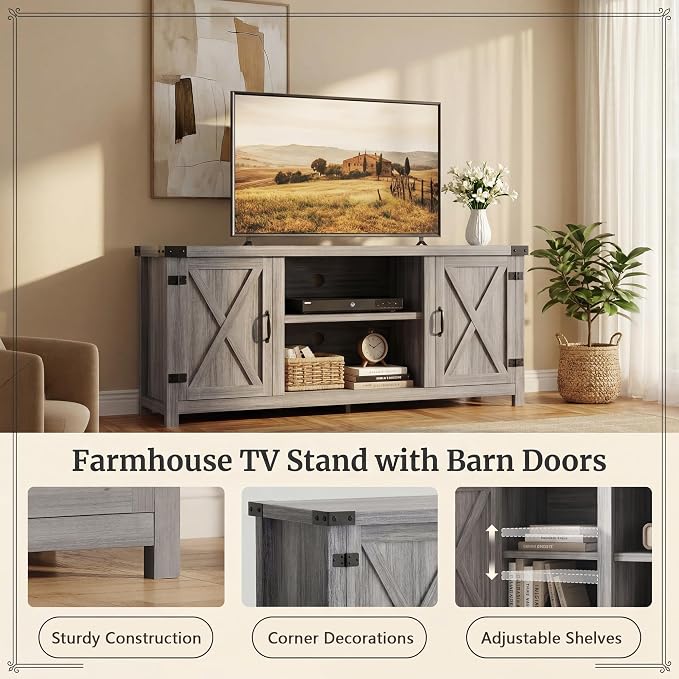 YESHOMY Modern Farmhouse TV Stand - Image 3