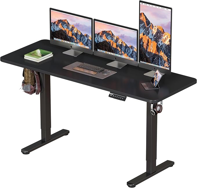 BIZUM Electric Standing Desk 63 x 24 Inch Computer Desk-Gaming Desk Black Home by Unknown