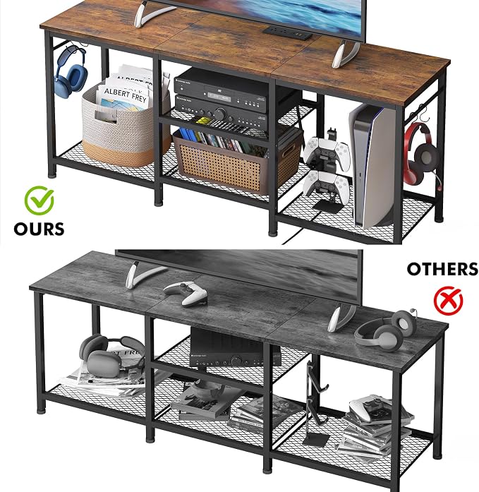 YGEOMER TV Stand for Up to 55 Inch Tvs, Entertainment Center - Image 3