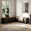 L Shape Kitchen Breakfast Nook Bench, Kitchen Corner Nook Bench Seating by TAMUNE