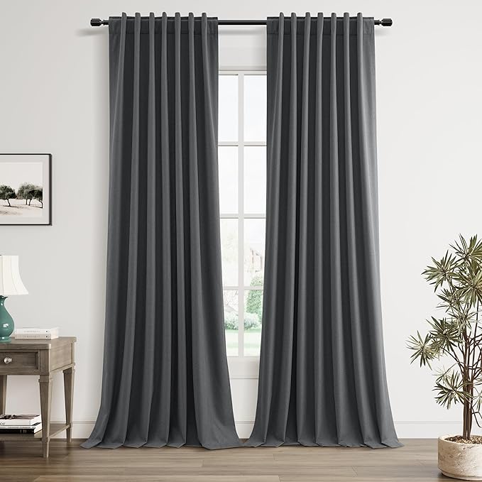 Guken 100% Blackout Curtains 84 Inch Length 2 Panels Set by Guken