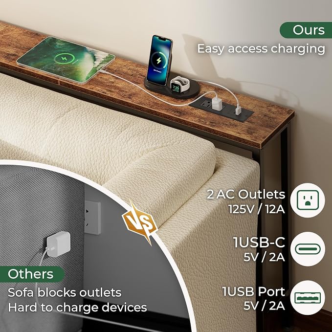 SUPERJARE 51.2 Inch Sofa Table - Image 5
