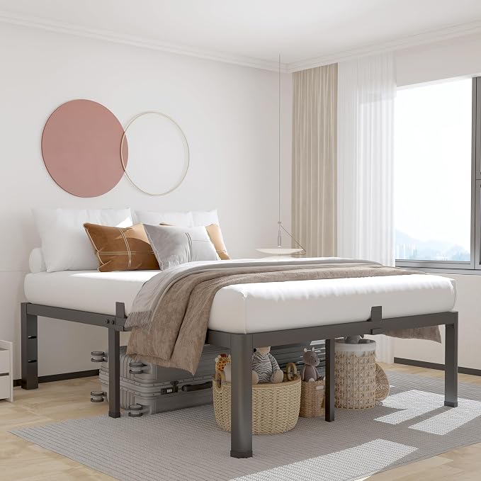 ROIL 12 inch California King Size Bed Frame Metal Platform No Box Spring Needed - Image 5