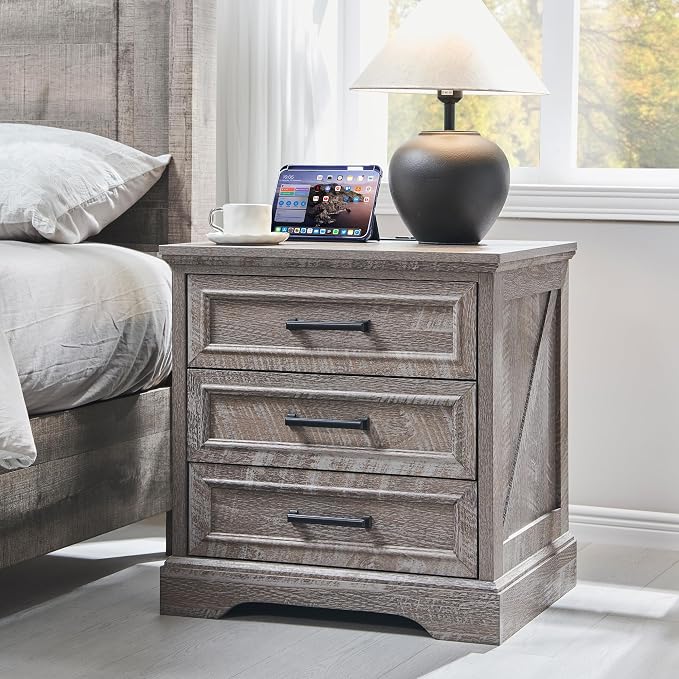 ACCOHOHO Farmhouse Nightstand by ACCOHOHO