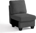 CHIC HOUSE Middle Module for Modular Couch, Corduroy Customizable Chaise by CHICHOUSE