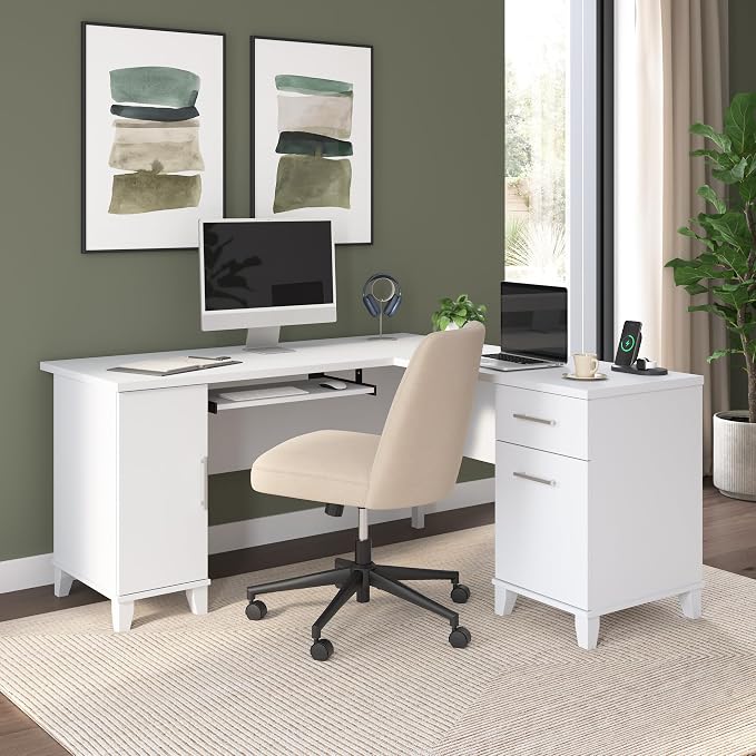 Bush Home 60-Inch L-Shaped Desk - Image 2