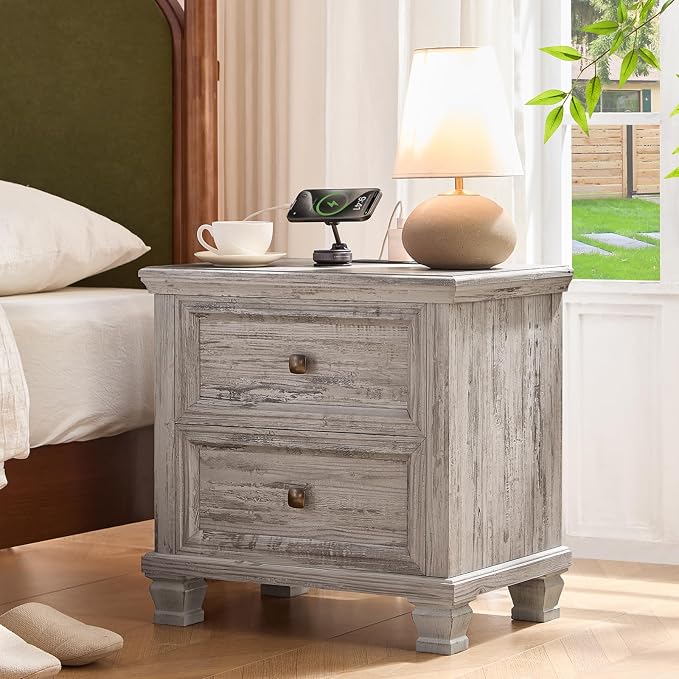 SAVOR LIFE Farmhouse Nightstand by SAVORLIFEFurniture