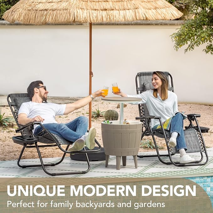 Devoko Patio Zero Gravity Chair Outdoor Folding Adjustable Reclining Chairs - Image 5