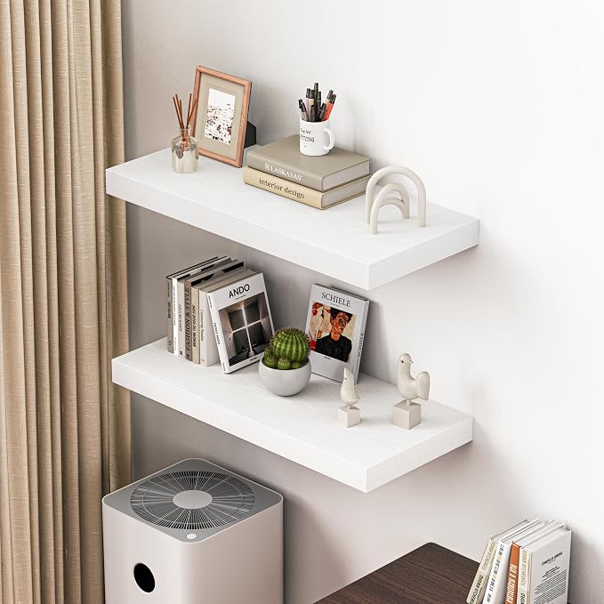 Dreamland 32" Floating Shelves for Wall, Wall-Mounted Shelves for Bedroom - Image 2