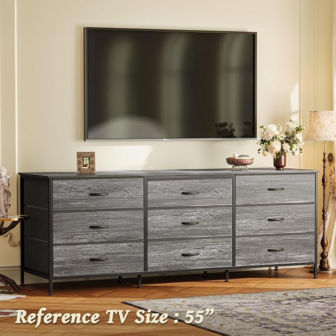 Huuger 63 Inch Dresser for Bedroom, Long Dresser for Closet - Image 5