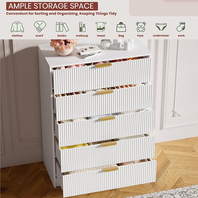 Garvee 5 Drawer Dresser for Bedroom - Image 7