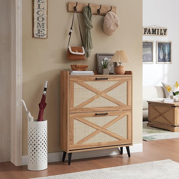 Barnyatoh Shoe Storage Cabinet, Boho Shoe Organizer by Barnyatoh