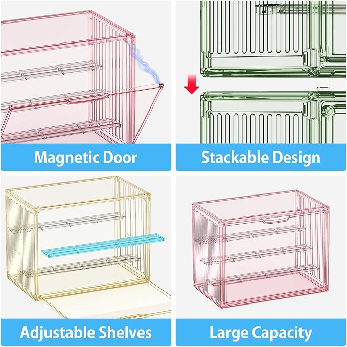 Colorful Figure Display Case for Collectibles 4 Layer Hobby Figurine Display - Image 4