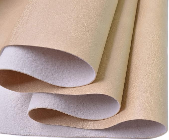 Wento Thick Faux Leather Fabric Soft Skin Grain PU Leather by Wento