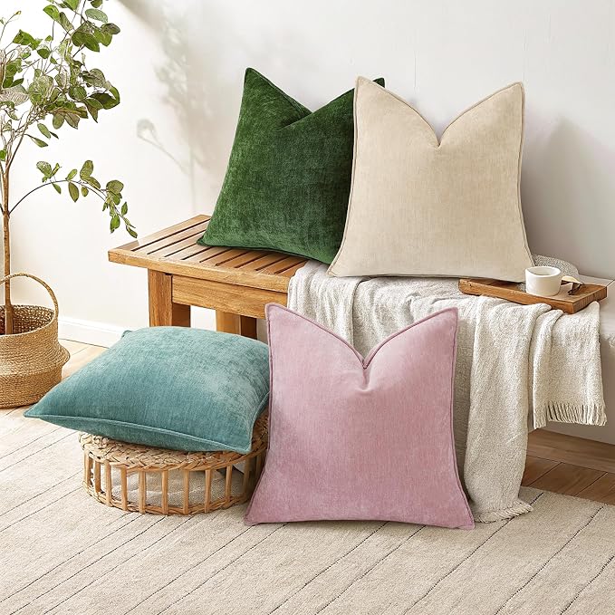 decorUhome Summer Couch Throw Pillow Covers 20x20 Set of 2, Decorative Soft - Image 7