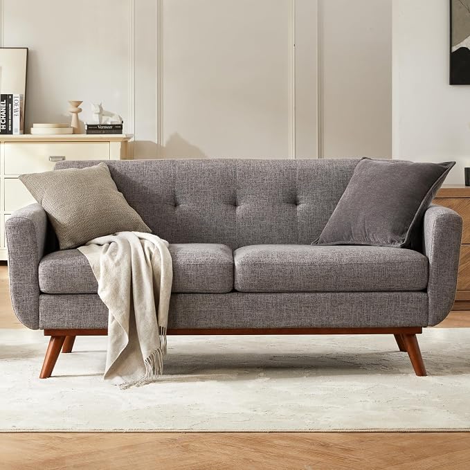 Kingfun 65.2" W Loveseat Sofa, Mid Century Modern Decor Love Seat Couches by KINGFUN-Anexcitingoption