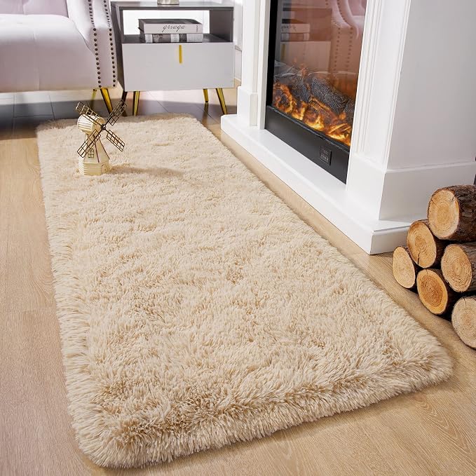 Chicrug Soft Runner Rugs for Bedroom Living Room Plush Fluffy Rug 2x7 Feet - Image 3