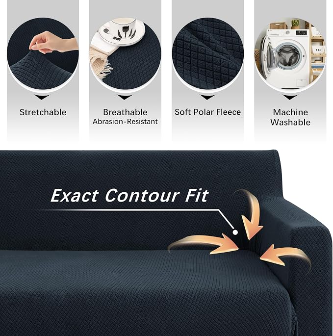 Arfntevss Stretch Sectional Couch Covers L Shaped Corner Sectional Sofa Cover - Image 5