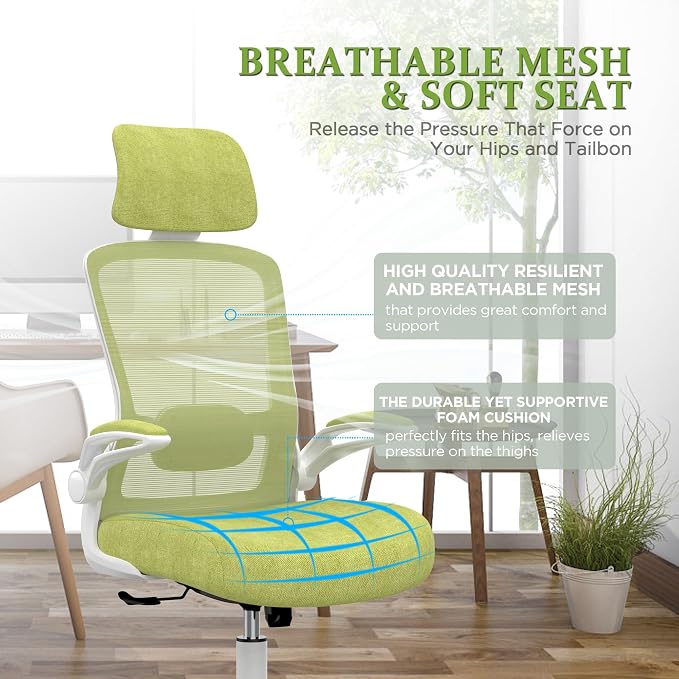 Mimoglad Office Chair, High Back Ergonomic Desk Chair - Image 6