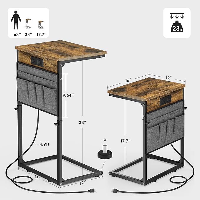 Vagusicc C-Shaped End Table - Image 3