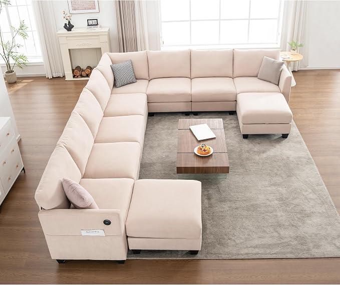 150.4" Large Sectional Couches for Living Room, 8 Seater L Shaped Modular - Image 9