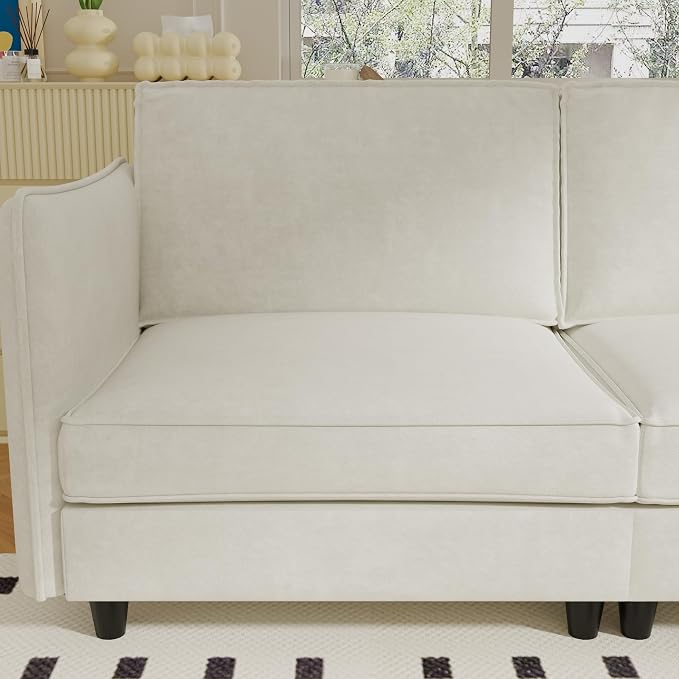 Ball & Cast 141.5" Large 6-Seater U-Shaped Sectional Sofa Bed - Image 7