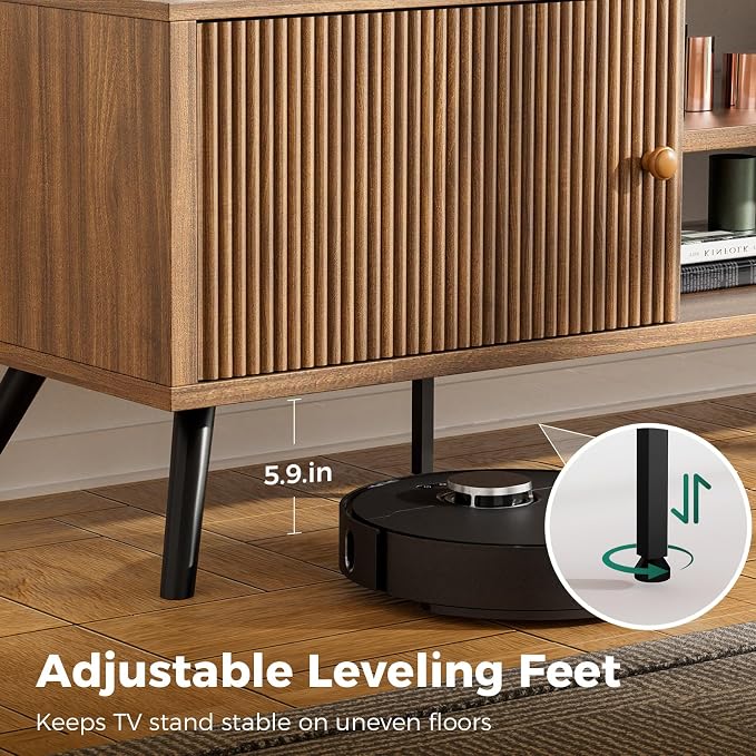 COMHOMA TV Stand for Living Room, Mid Century Modern Entertainment Center for - Image 6