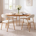 DUMOS Dining Chairs Set of 4, Linen Fabric Upholstered Kitchen Side Chairs by DumosLifestyle