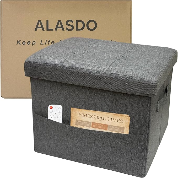 ALASDO Storage Ottoman Footrest Stool Small Ottoman by ALASDO