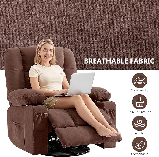 Swivel Rocker Recliner Chair - Image 6