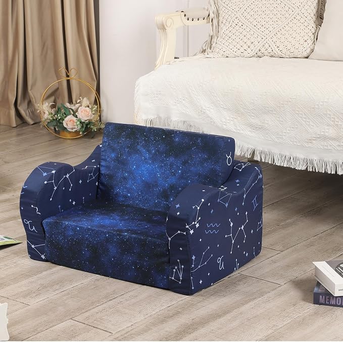 MOMCAYWEX Kids Sofa, 2-in-1 Flip-Out Foam Couch, Foldable Soft Play Lounge Chair - Image 5