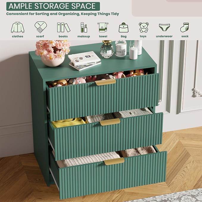 Garvee 3 Drawer Dresser for Bedroom - Image 7