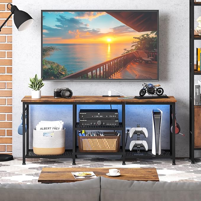 YGEOMER TV Stand for Up to 55 Inch Tvs, Entertainment Center - Image 8