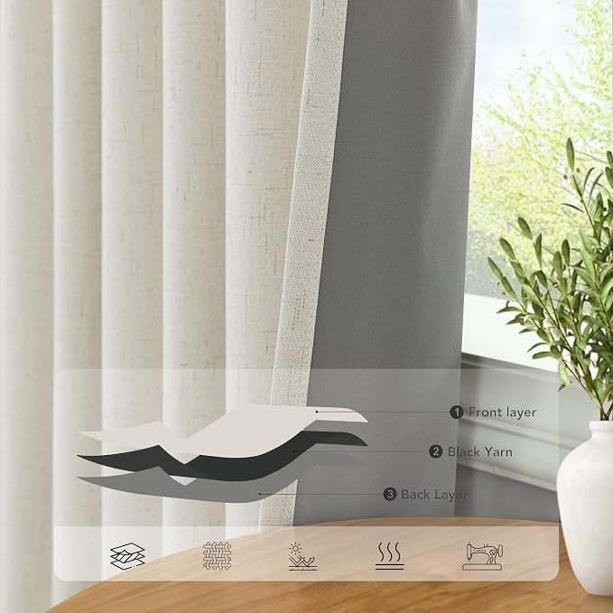 70 Inch Extra Wide Blackout Curtains 102 Inches Long - Image 5