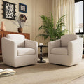 COLAMY 360° Swivel Accent Chair Set of 2 No-Sag Foam & Sturdy Metal Base by COLAMYHOME