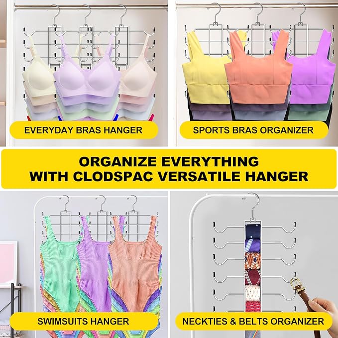 Metal Tank Top Hanger 2 Pack, Space Saving Bra Organizer - Image 7