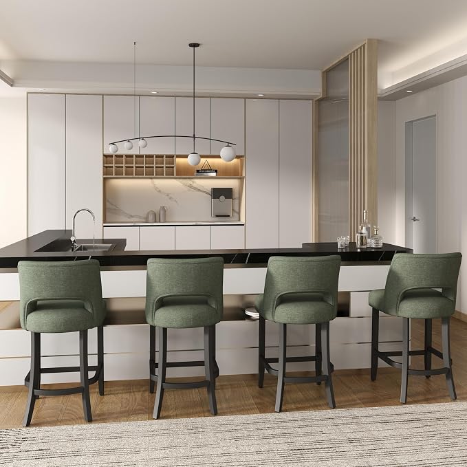 VKNOW Bar Stools Set of 2, Modern Counter Stools - Image 7