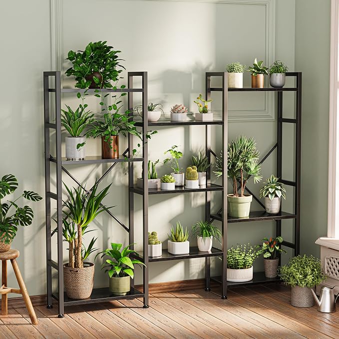 SUPERJARE Triple Bookshelf, Bookcase - Image 4