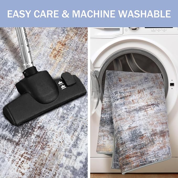 IOHOUZE Abstract Runner Rug 2x12 Ft Washable Runners - Image 3