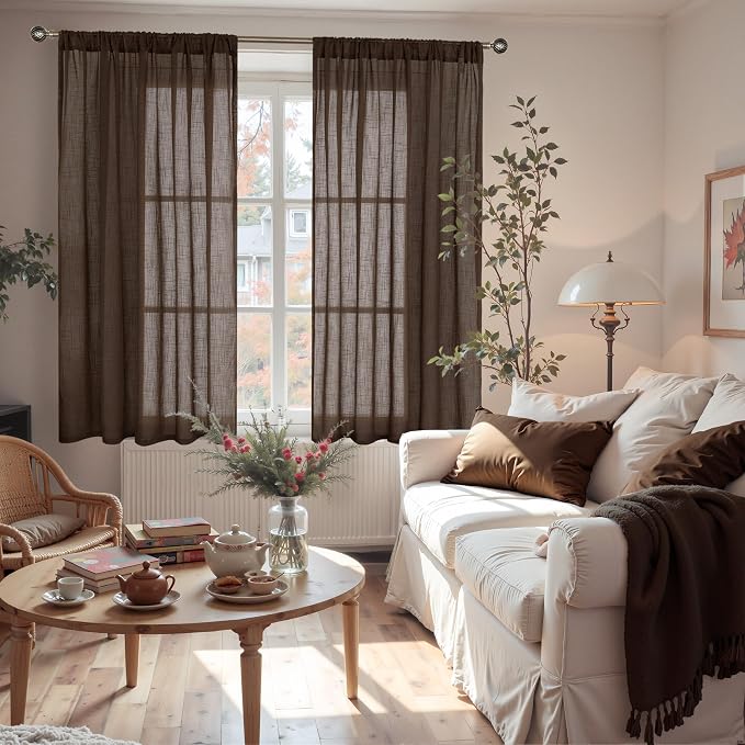 BGment Curtains 48 Inch Length for Short Window, 2 Panels Set, Each 42 Inch Wide - Image 2