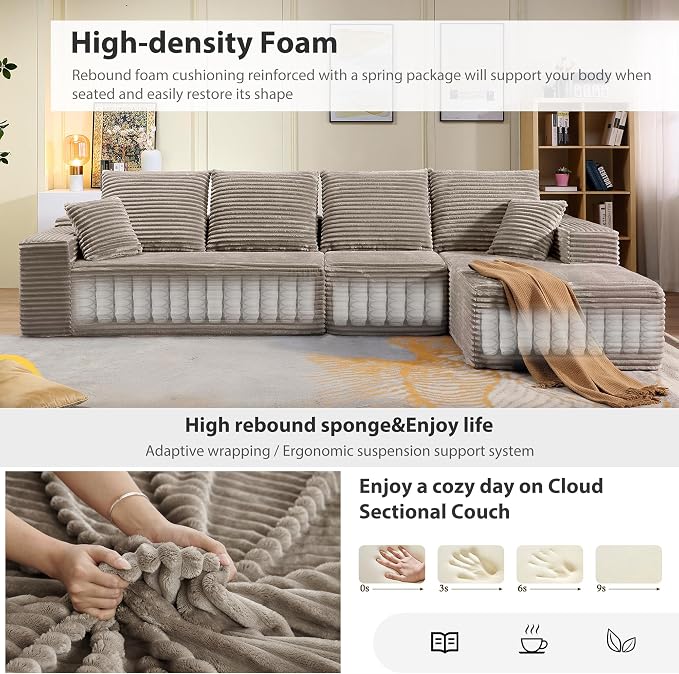 135" Cloud Sectional Couch - Image 5