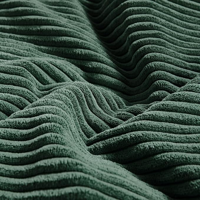 Fancy Homi Set of 2 Dark Green Decorative Throw Pillow Covers 24x24 Inch - Image 5