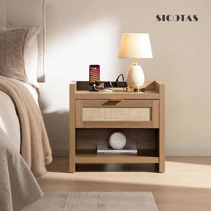 SICOTAS Night Stand Set of 2 Nightstands - Image 6