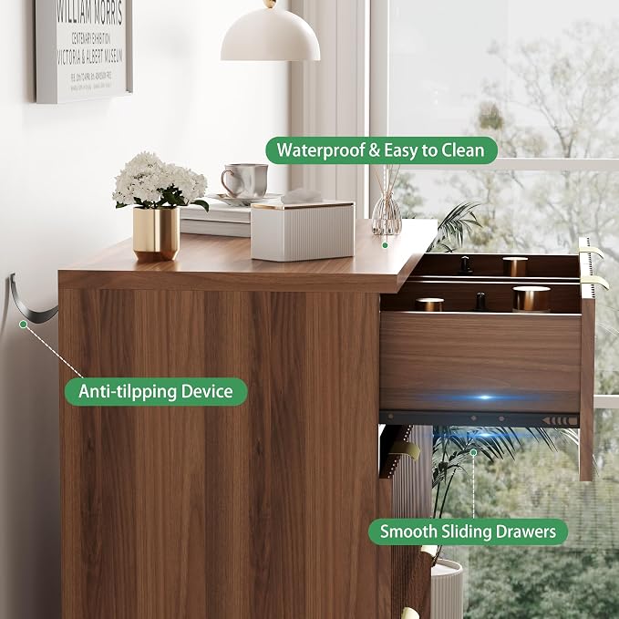 Xixini Fluted Dresser for Bedroom - Image 5