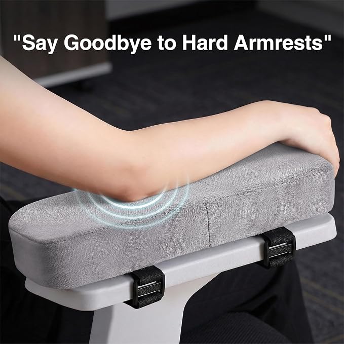 Smiry Ergonomic Office Chair Armrest Pads, Memory Foam Arm Rest Covers - Image 4