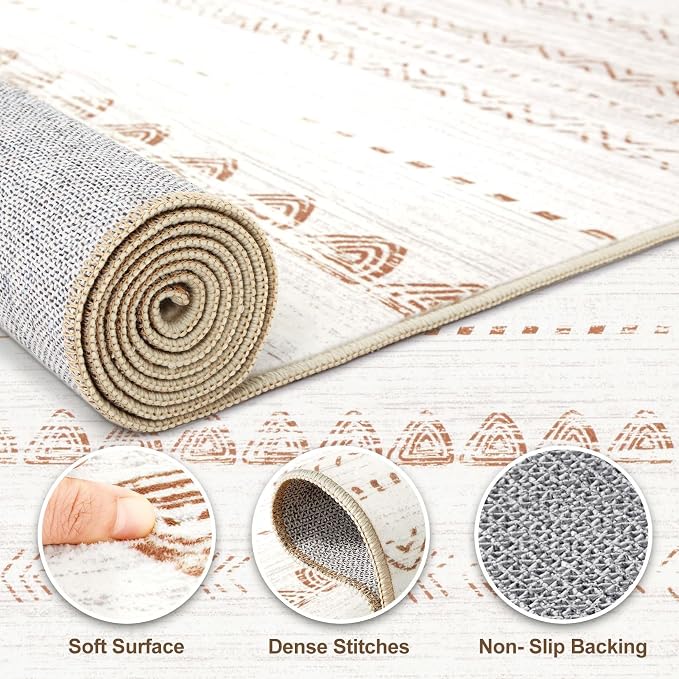 Nakagishi Area Rug Living Room Rugs: 9x13 Large Soft Machine Washable Boho - Image 3
