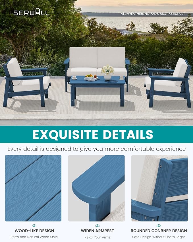 SERWALL HDPE Patio Furniture Set - Image 4