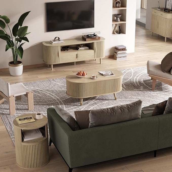 42.5" Oval Lift Top Coffee Table - Image 7