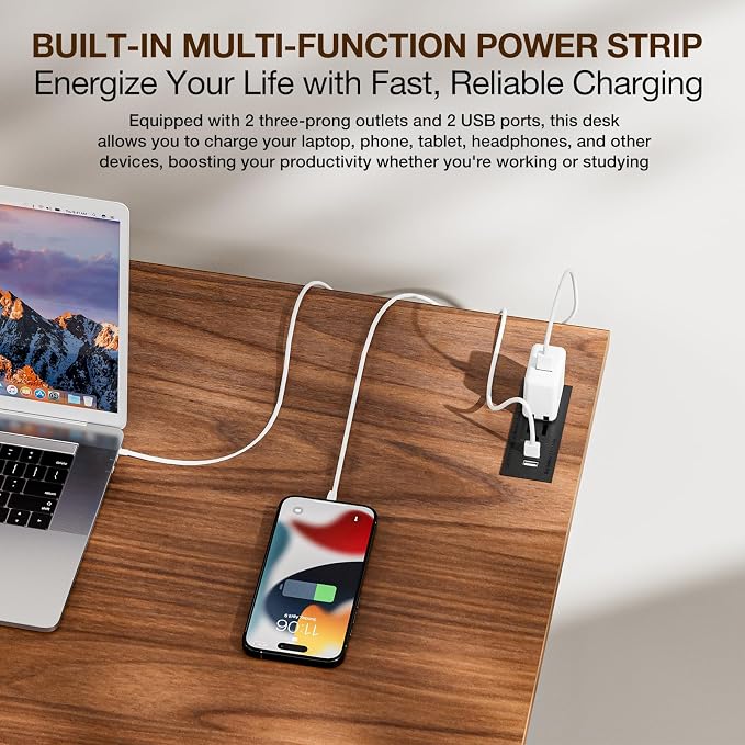 TEMI Long Computer Desk Folding Table - Image 5